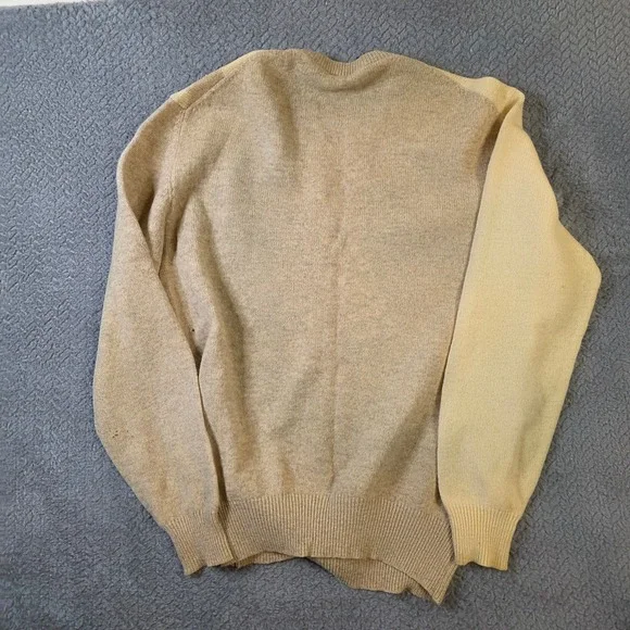 Vintage Cutty Sark 100% Wool Sweater Mens L Made In Italy Colorblock Knit